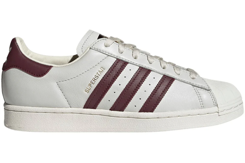adidas Superstar Off White Maroon Men's - H68187 - US