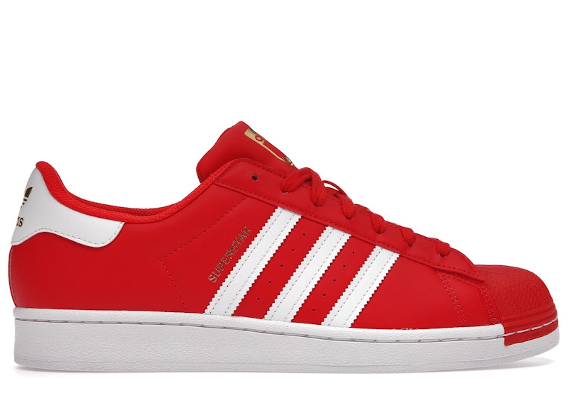 Adidas superstar shop red and gold