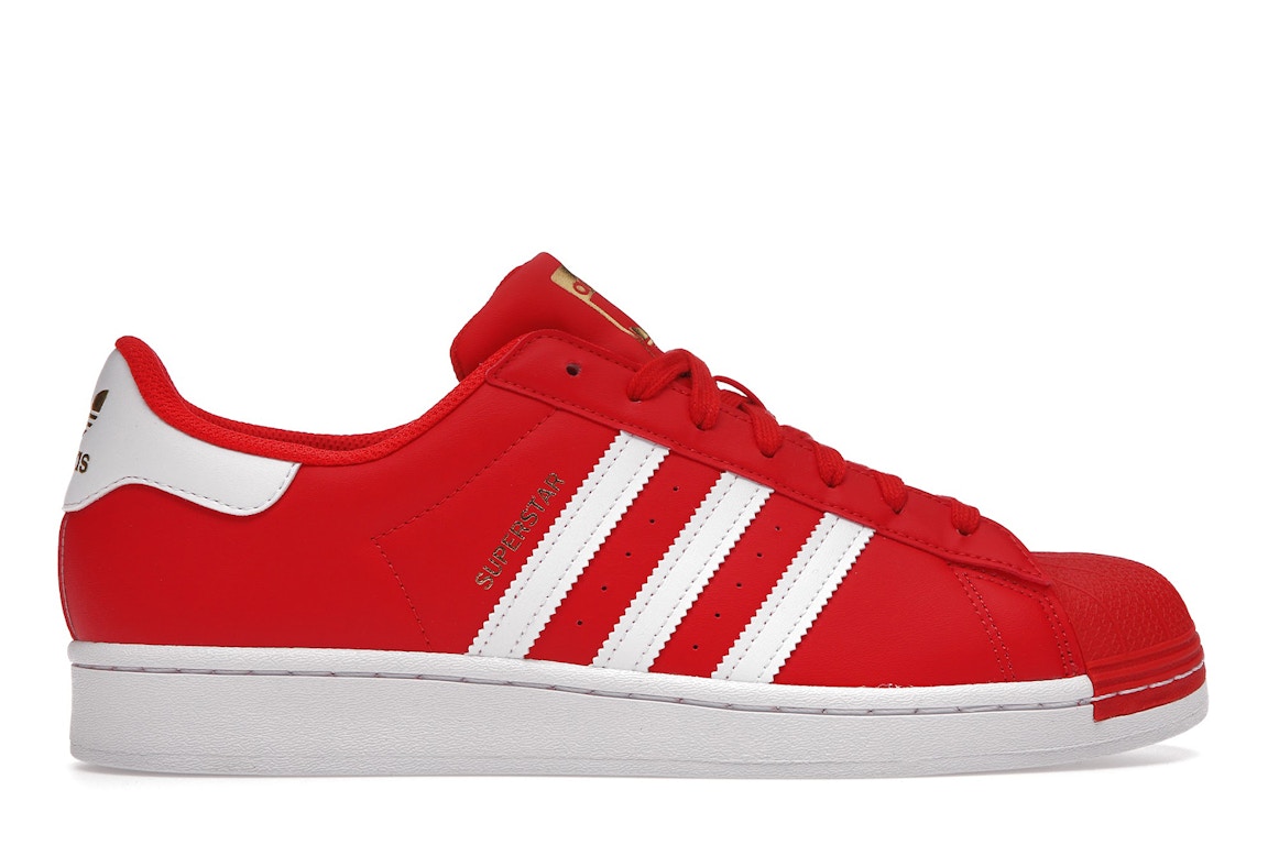 Pre-owned Adidas Originals Adidas Superstar Red Cloud White Gold In Red/cloud White/gold Metallic