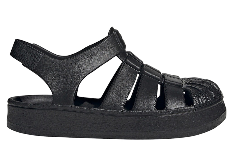 Pre-owned Adidas Originals Superstar Sandals Sneakers In Core Black
