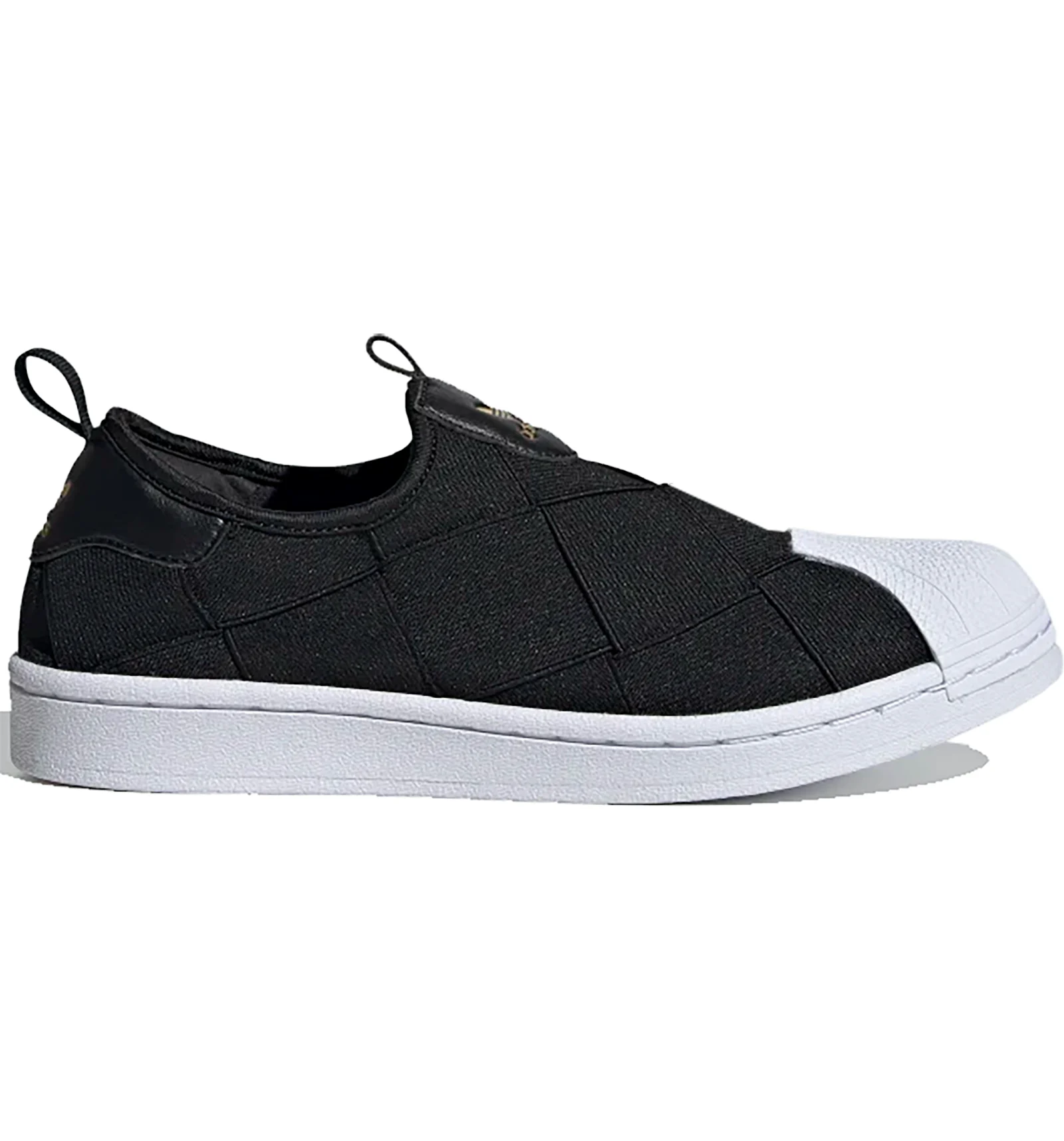 Adidas superstar slip on top core black