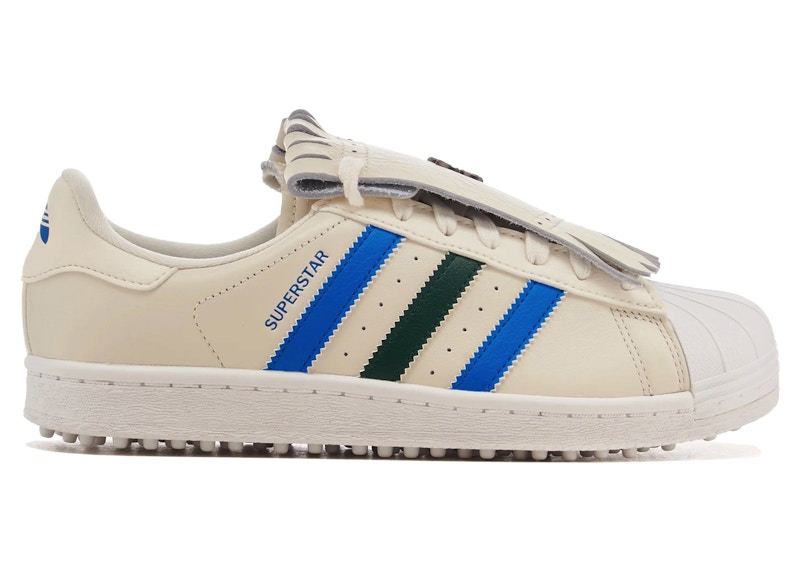 Pre-owned Adidas Originals Men's Adidas Superstar Spikeless Rolling Links Sneakers In Chalk White/collegiate Green/blue Bird In Multi