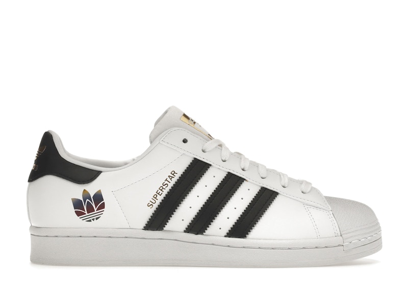 Women's black clearance and gold superstars