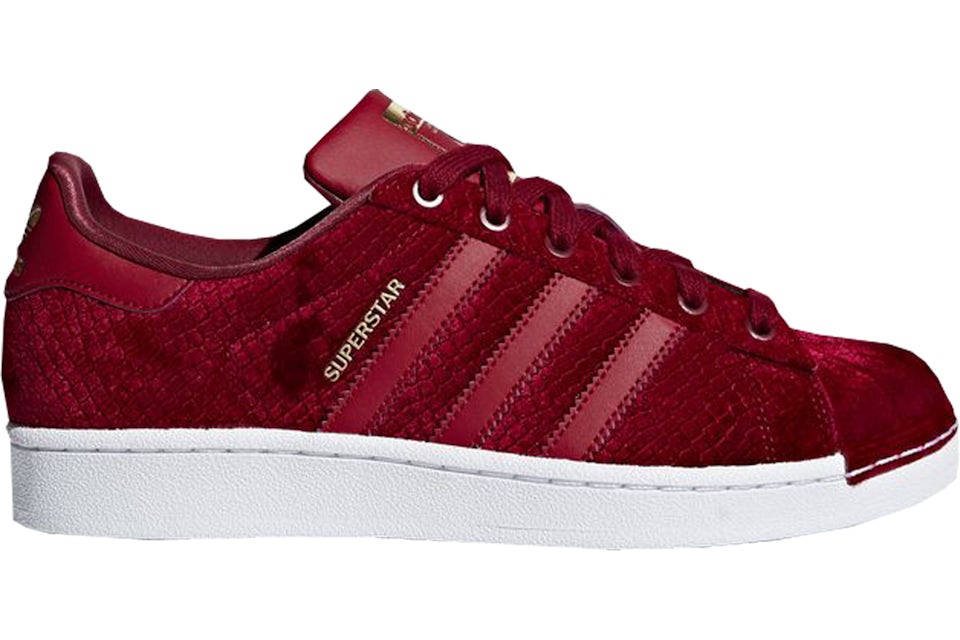 Maroon superstar sale adidas