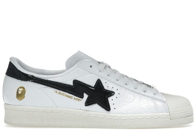 adidas Superstar Vintage Bape White Black Men's - JR2701 - US