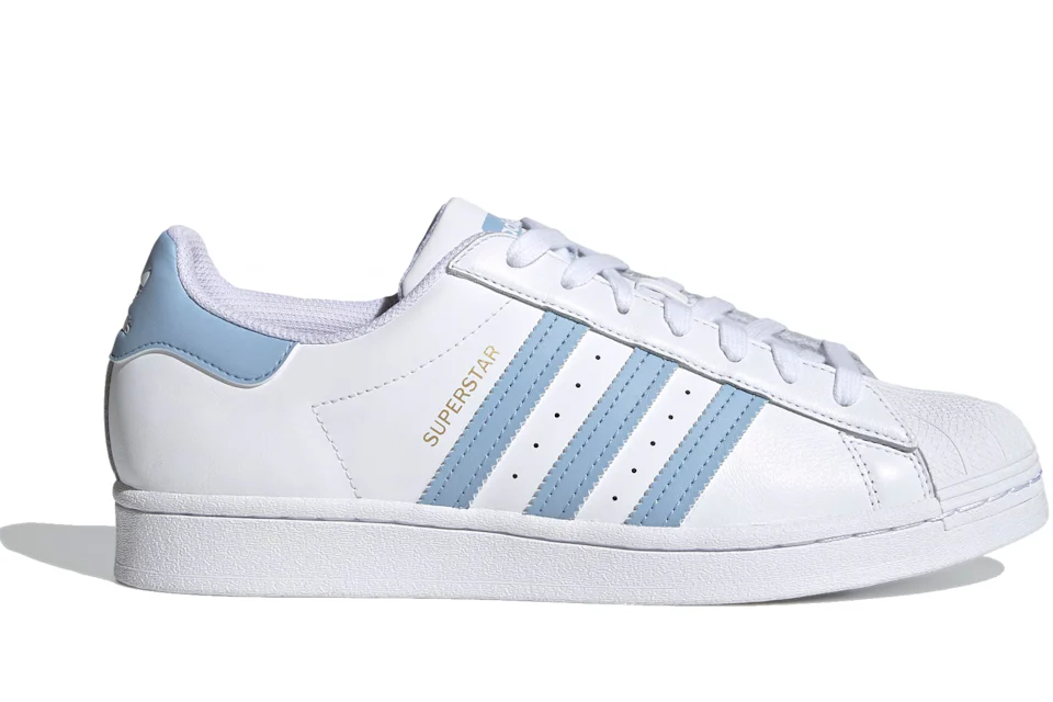 Adidas superstar blue white gold Clearance