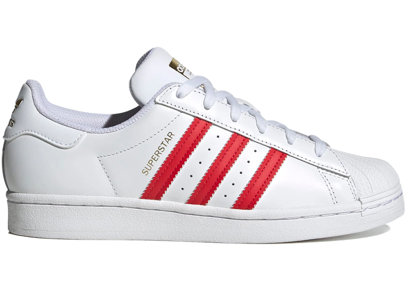 Adidas originals superstar white red Clearance