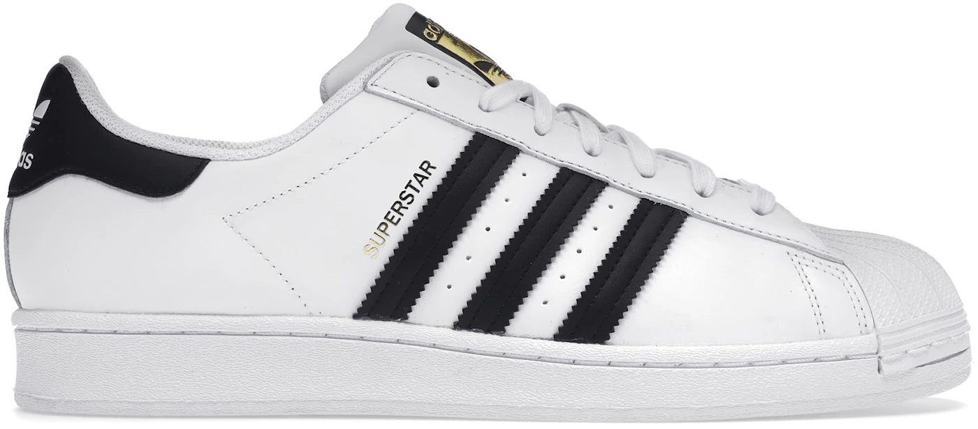 Adidas Superstar White/Black/Gold Sneakers - Farfetch