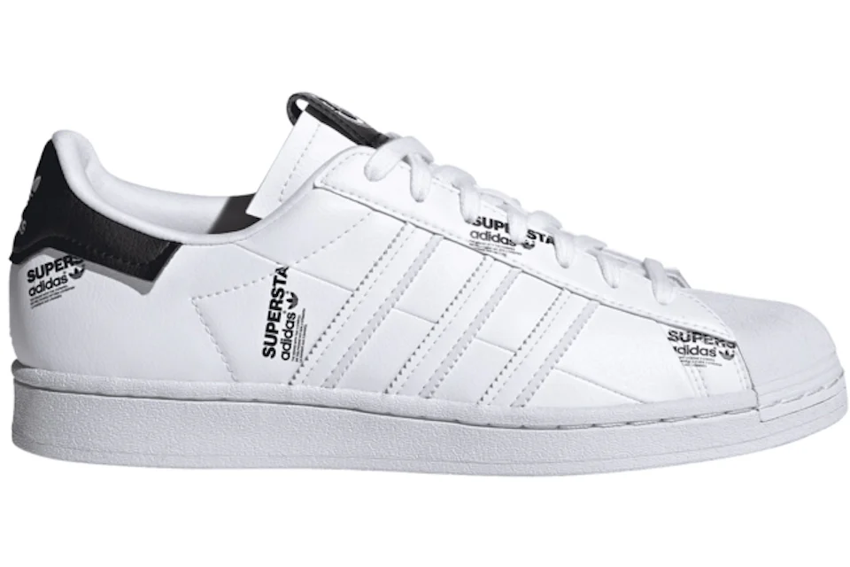 Adidas superstar black and white print Clearance