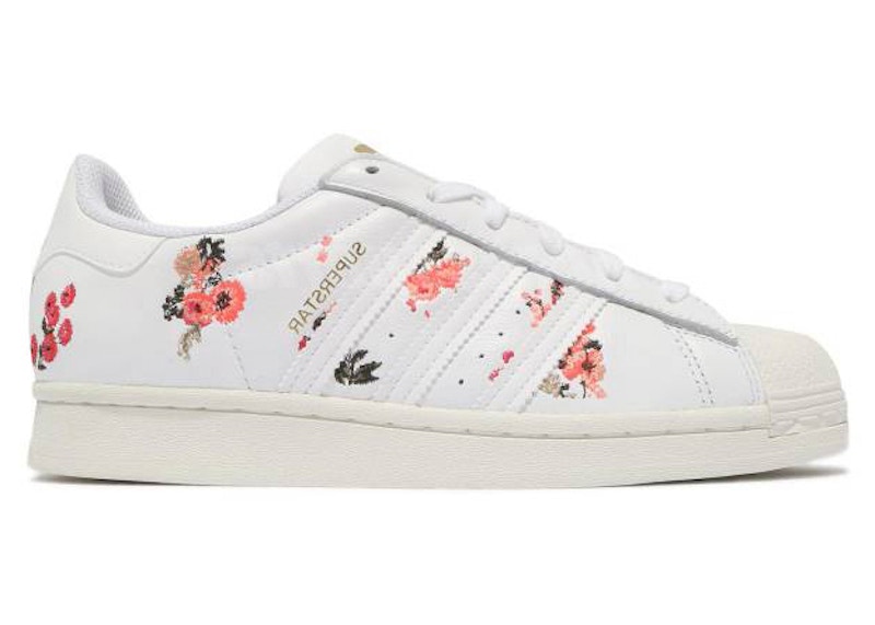 Adidas superstar 1 shop white floral print w