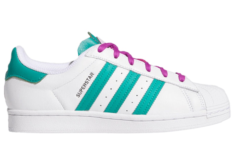 adidas Superstar White Glory Green (Women's) - H06595 - US