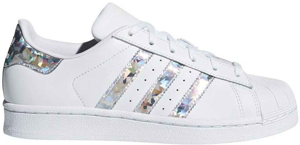 adidas Superstar White Holographic Stripes (Youth) Kids' F33889 - US