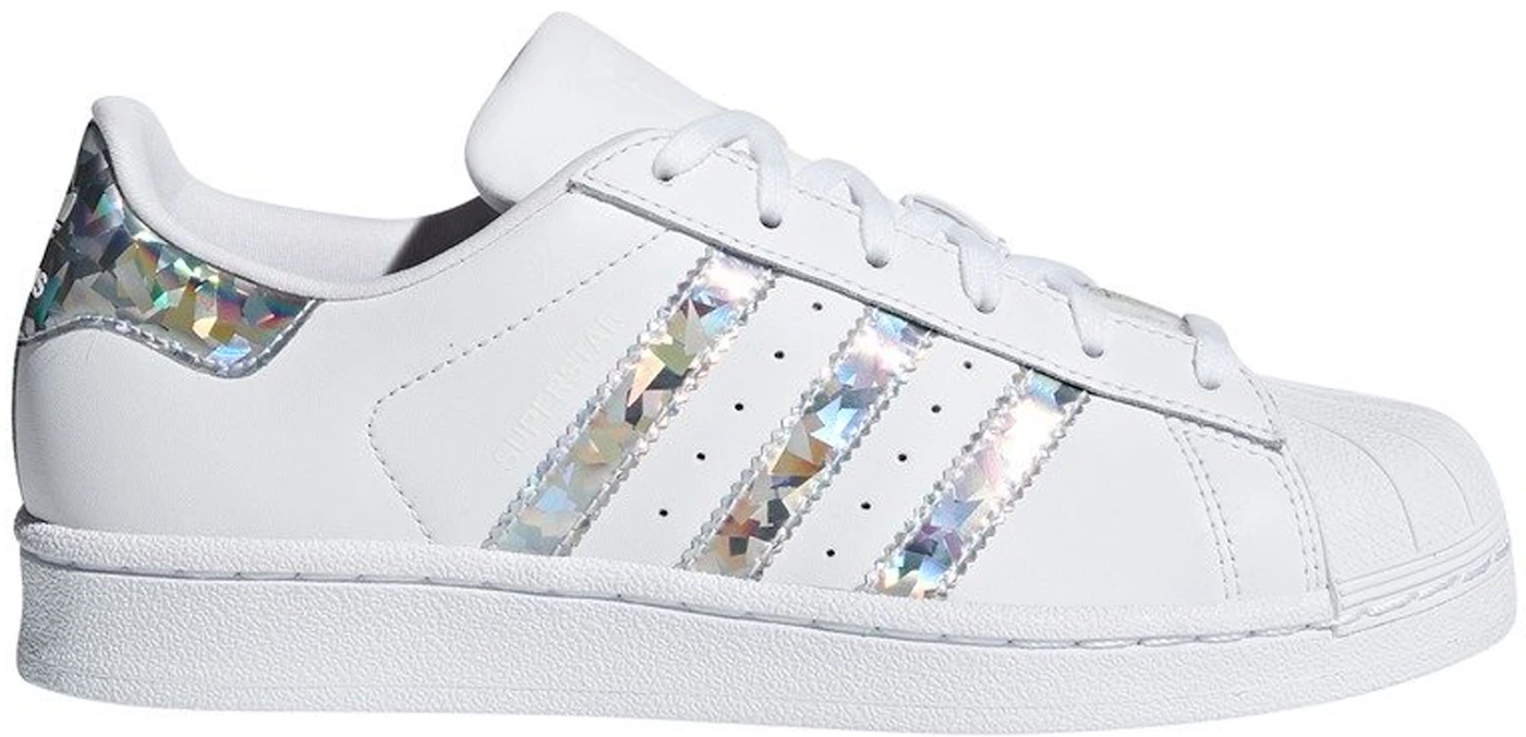 adidas Superstar White Holographic Stripes (Youth) Kids' - F33889 - US