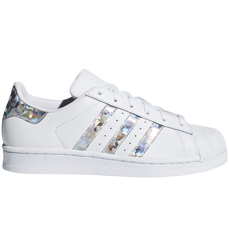 adidas Superstar White Holographic Stripes Youth F33889 US