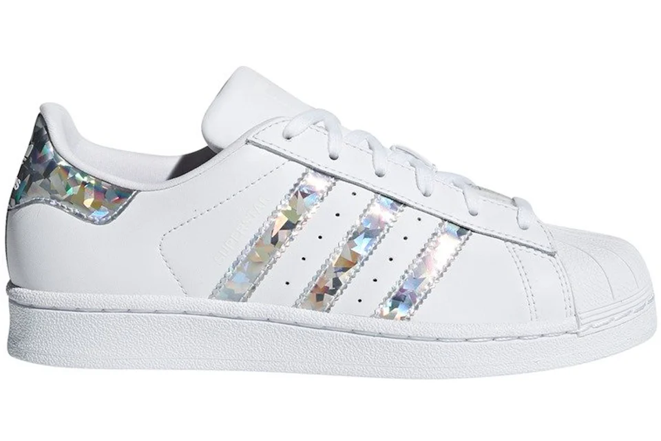 adidas Superstar White Holographic Stripes (Youth)