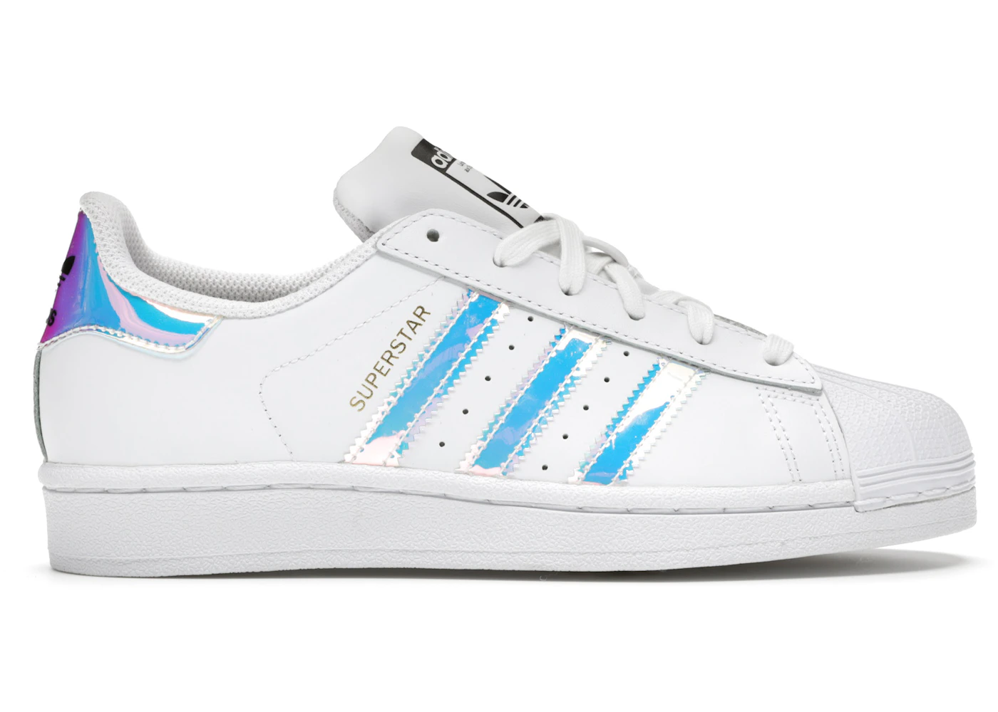 Adidas superstar white silver iridescent Clearance