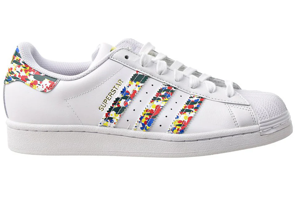 Adidas superstar white multicolor Clearance