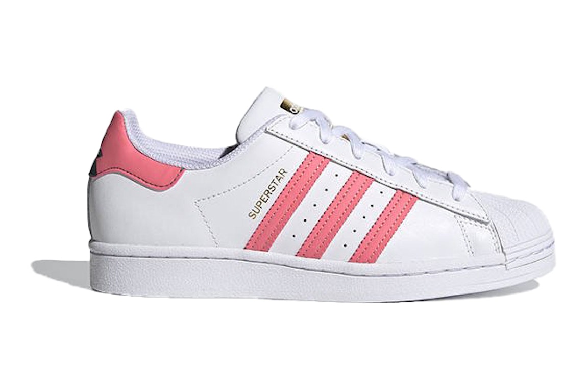 Pre-owned Adidas Originals Adidas Superstar White Pink (women's) In Cloud White/pink/gold Metallic