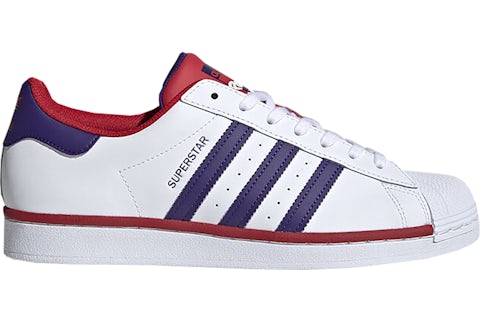 adidas Superstar White Purple Scarlet Men s FV4189 US