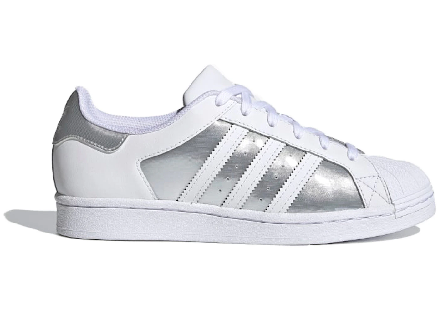 Metallic silver adidas superstar Clearance
