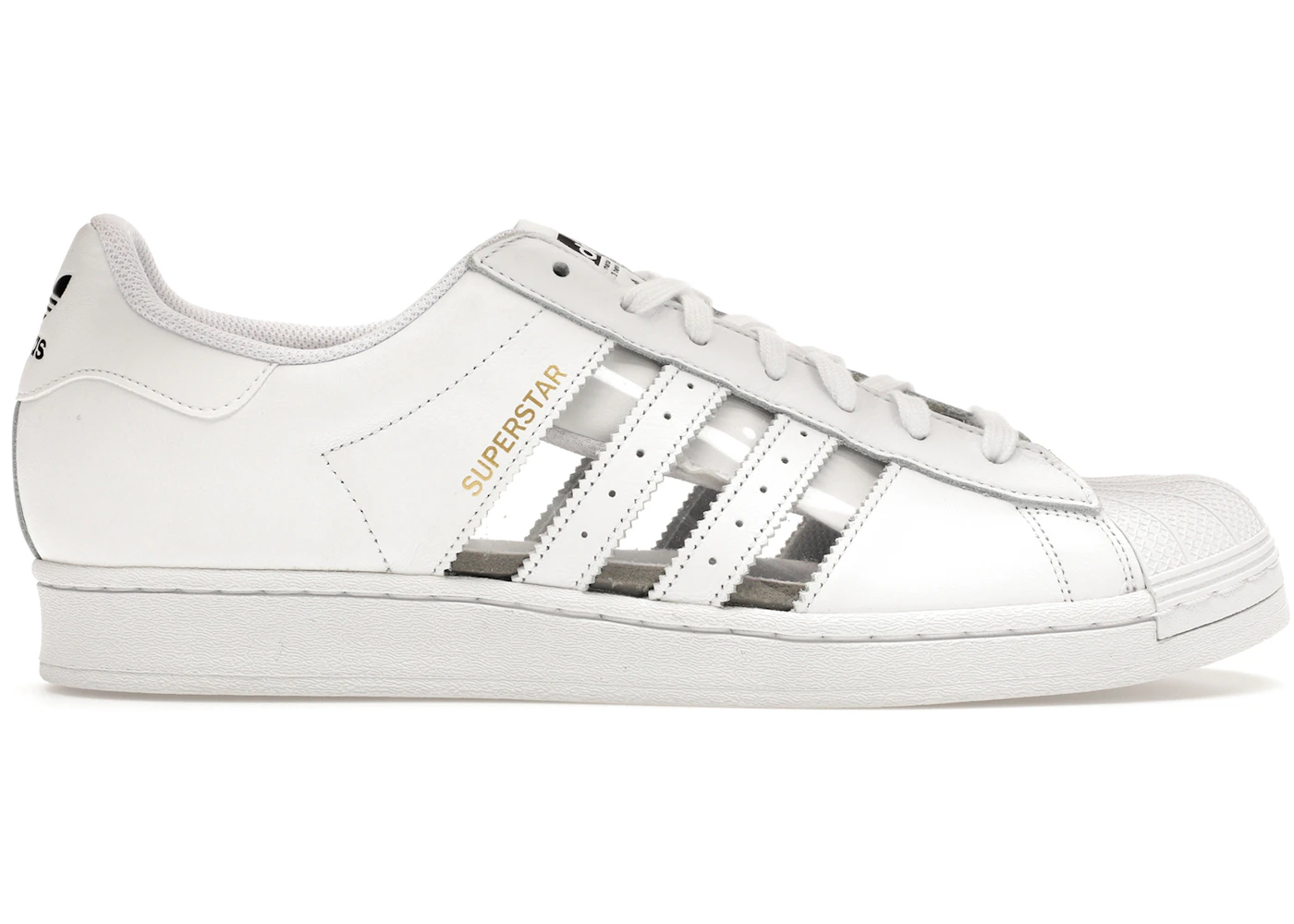 adidas Superstar White Transparent Stripes Men's FY7717 US