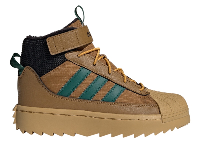Pre-owned Adidas Originals Superstar Winter Trek Sneakers In Bronze Strata/collegiate Green/golden Beige