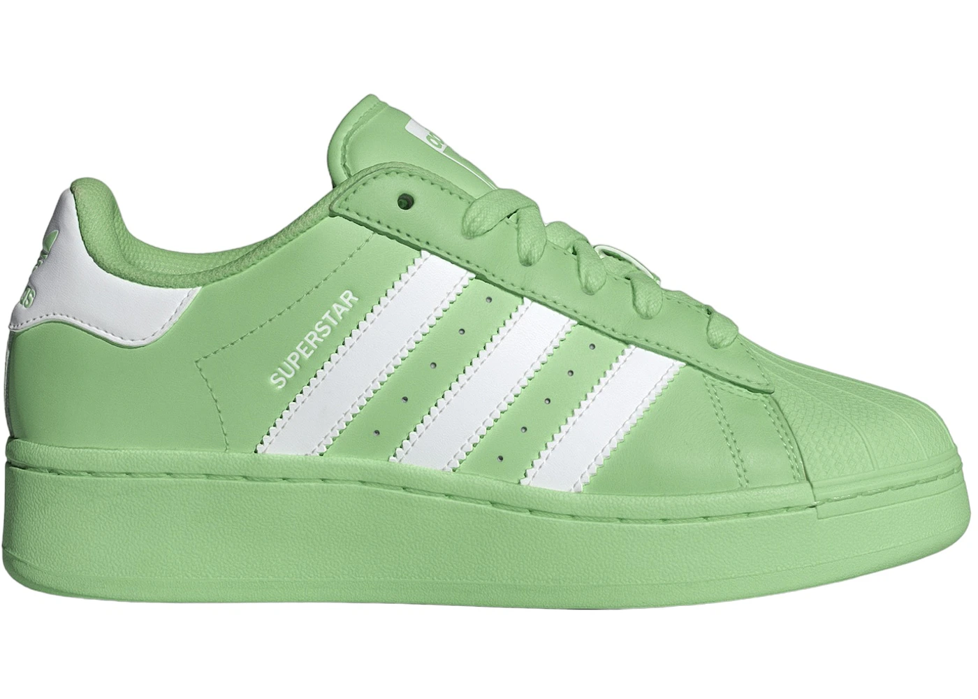 adidas Superstar XLG Semi Green Spark Cloud White (Women's