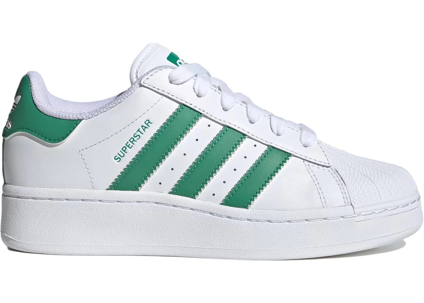 adidas Superstar XLG White Semi Court Green (Women's) IF3002 US