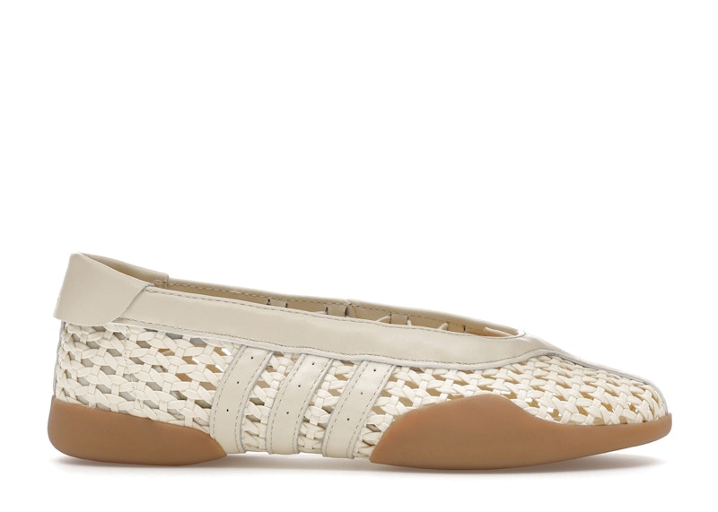Adidas Taekwondo Mei Ballet Basketweave (Women's) Sneakers in Cream White/Gum 4