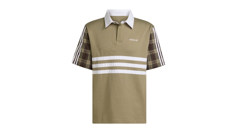 adidas Tartan Regular Rugby Polo Orbit Green