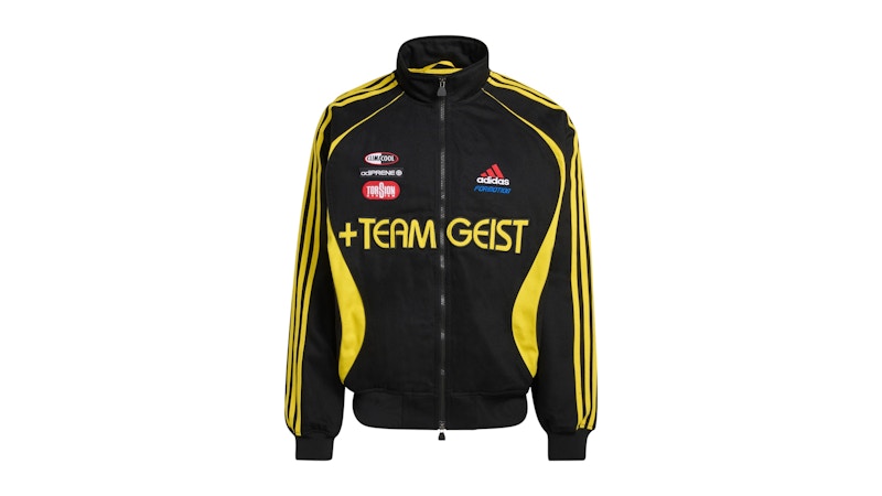 adidas Teamgeist Moto Jacket Black Yellow Men's - FW25 - US