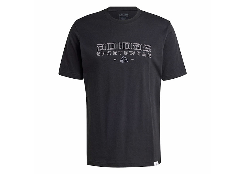 adidas Tech Linear Graphic Tee Black