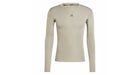 adidas Techfit Compression Training Long Sleeve Tee Silver Pebble