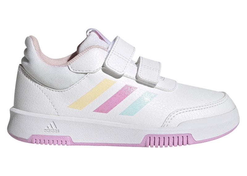 Pre-owned Adidas Originals Tensaur Hook And Loop Sneakers In Cloud White/almost Blue/bliss Lilac In Multi