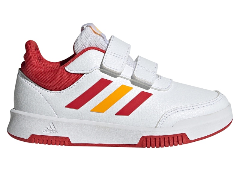 adidas Tensaur Hook And Loop Cloud White Collegiate Red Collegiate Gold (GS)