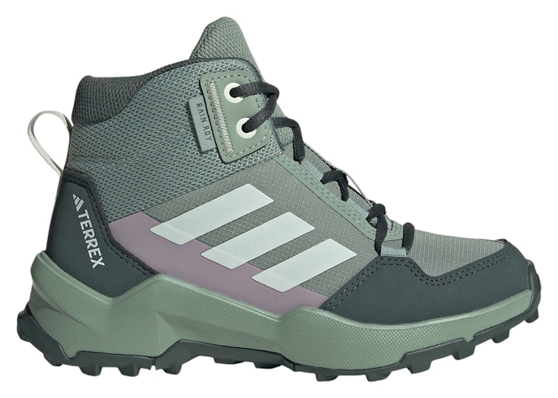 Pre-owned Adidas Originals Terrex Ax4r Mid Rain.rdy Sneakers In Silver Green/linen Green/preloved Fig In Multi