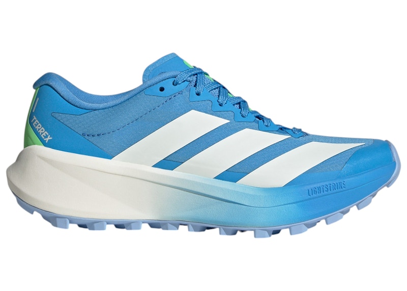 adidas Terrex Agravic 4 Trail Blue Burst Off White Lime (Women's)
