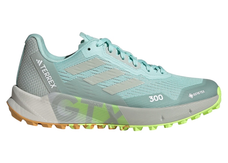 adidas Terrex Agravic Flow 2.0 Gore-Tex Trail Semi Flash Aqua Wonder Silver Lucid Lemon (Women's) - IF5018