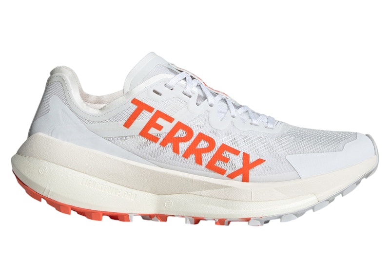 adidas Terrex Agravic Speed Trail Cloud White Impact Orange Dash Grey (Women's) - IH3771
