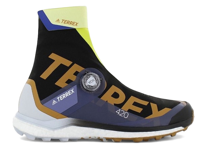 adidas Terrex Agravic Tech Pro Trail Black Yellow Men's - G55455 - US