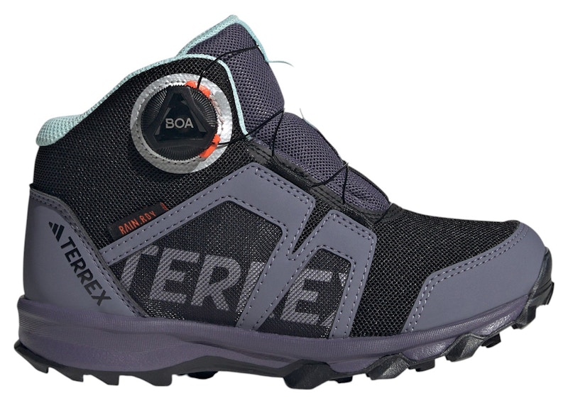 Pre-owned Adidas Originals Terrex Boa Mid Rain.rdy Sneakers In Core Black/cloud White/preloved Violet