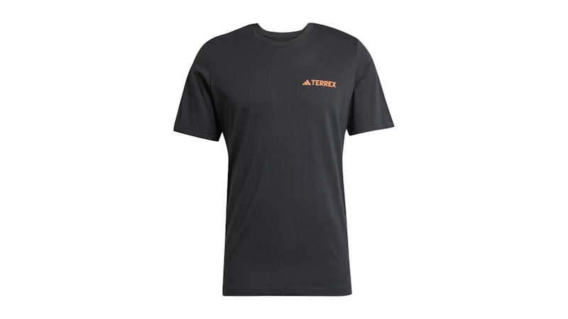 adidas Terrex Graphic T-Shirt Black Semi Impact Orange