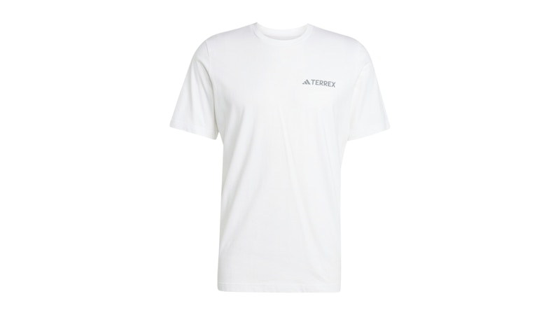 adidas Terrex Graphic T-Shirt White Grey Three Men's - SS25 - US