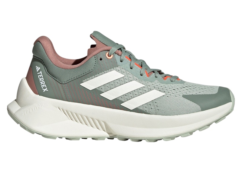 Pre-owned Adidas Originals Terrex Soulstride Flow Trail (women's) Sneakers In Linen Green/off White/silver Green