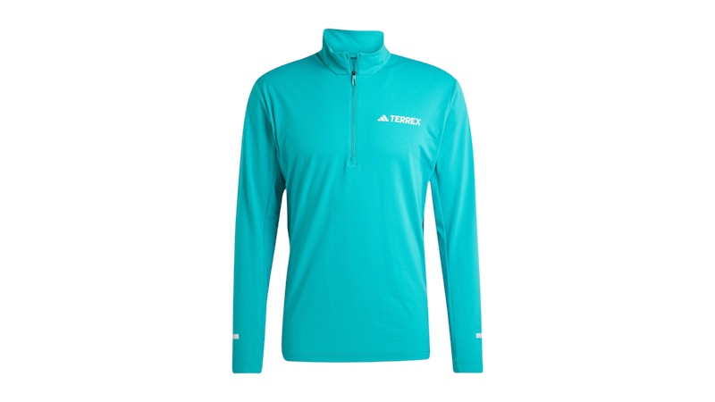 adidas Terrex Xperior Half-Zip Long-Sleeve Top Pure Teal メンズ adidas Terrex Xperior Half-Zip Long-Sleeve Top Pure Teal メンズ
