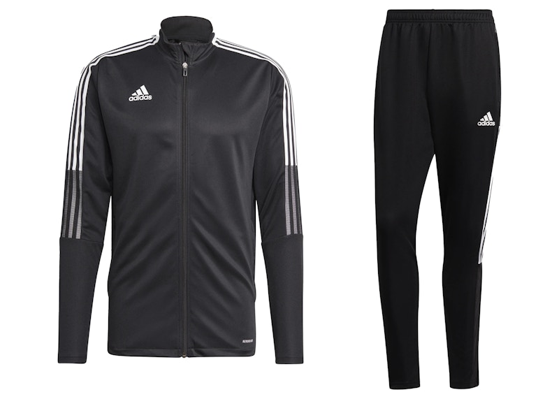 Adidas black and white jacket and pants online