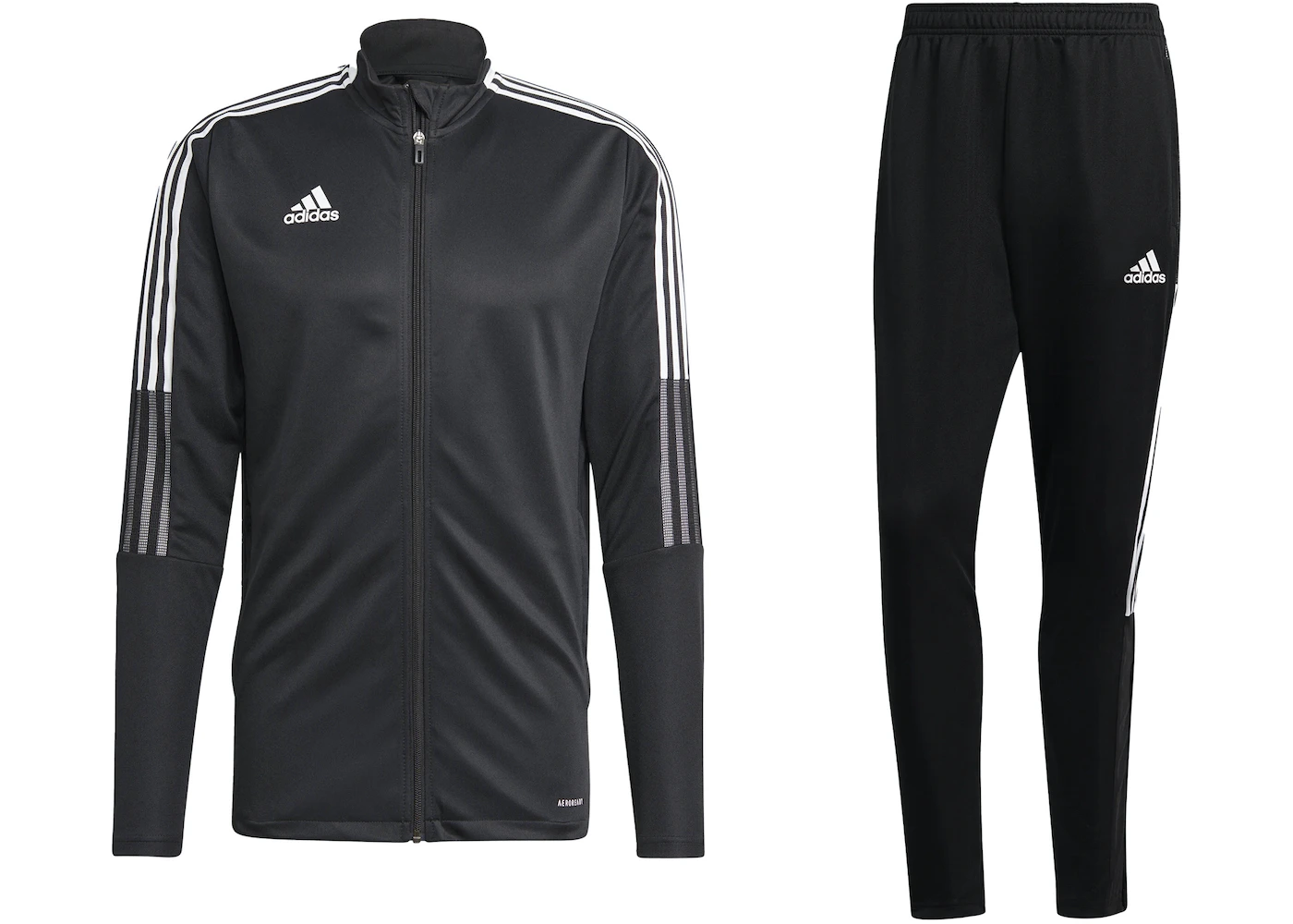 adidas Tiro 21 Track Jacket & Pant Set Black/White Men's - SS23 - US