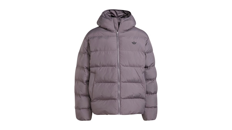 adidas Tonal Daunenjacke mit Kapuze, Grau, Strata