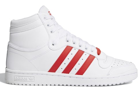 adidas Top Ten Hi Cloud White Lush Red Men's FV4229 US