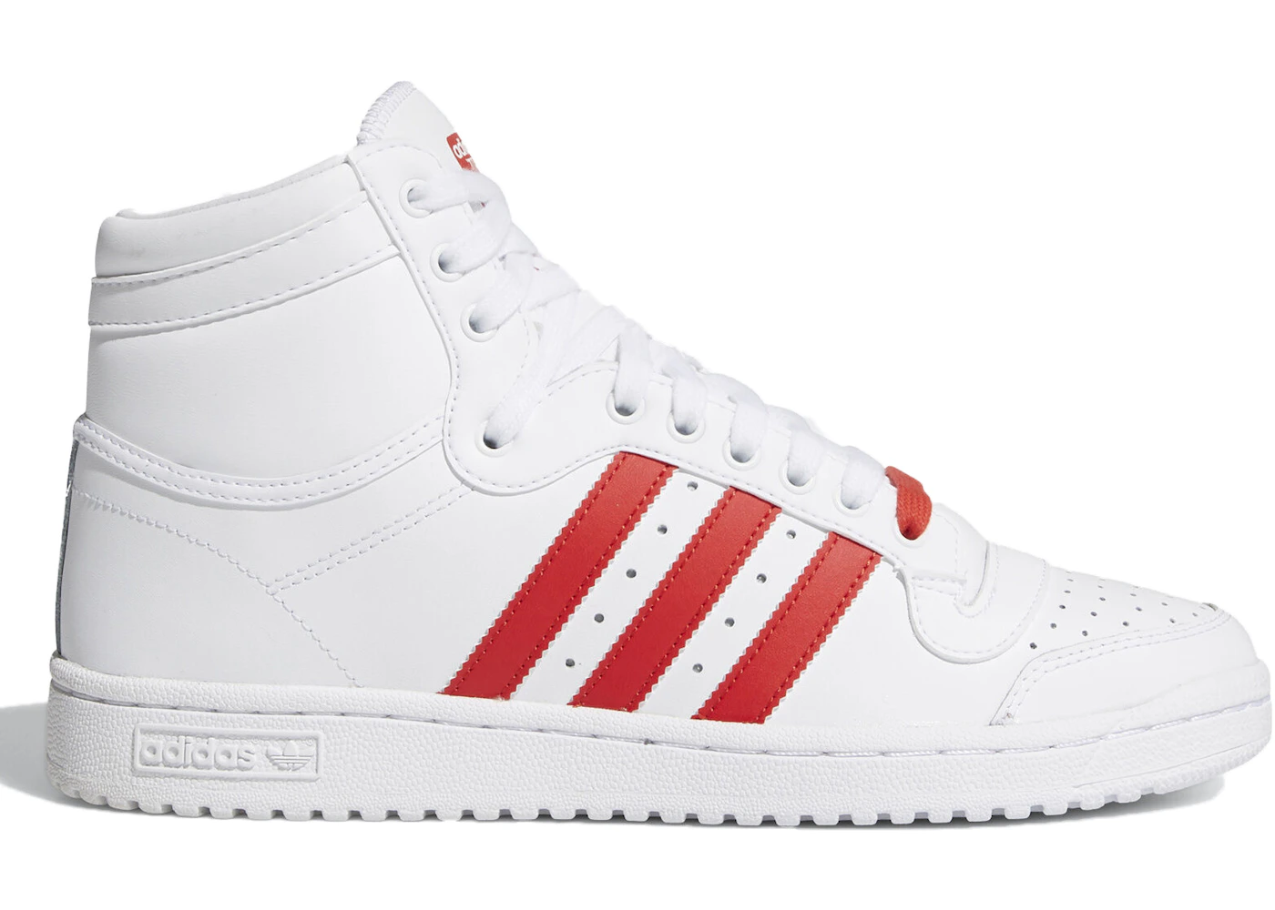 adidas Top Ten Hi Cloud White Lush Red Men's FV4229 US